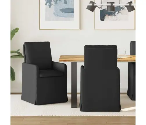 Söögitoa Toolid 2 Pcs Must 57 X 67 X 98 Cm Kangas