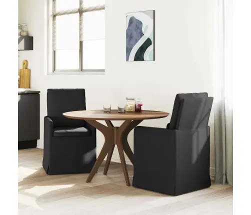 Söögitoa Toolid 2 Pcs Must 57 X 67 X 98 Cm Kangas