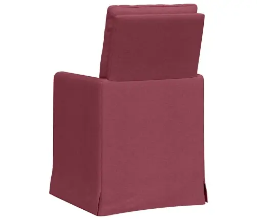 Söögitoa Toolid 2 Pcs Veinipunane 57 X 67 X 98 Cm Kangas