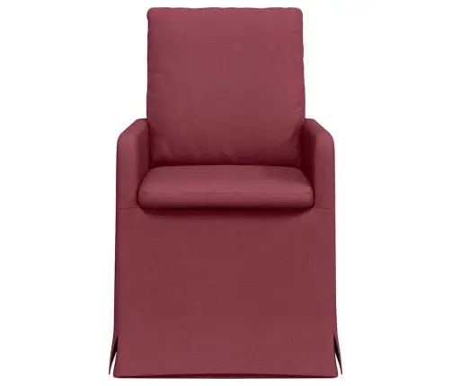 Söögitoa Toolid 2 Pcs Veinipunane 57 X 67 X 98 Cm Kangas