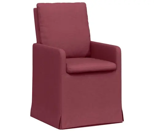 Söögitoa Toolid 2 Pcs Veinipunane 57 X 67 X 98 Cm Kangas