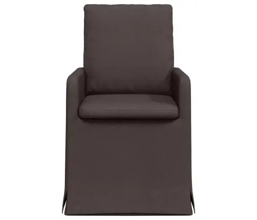 Ēdamkrēsli 2 Pcs Tumši Brūna 57 X 67 X 98 Cm Audums Vidaxl