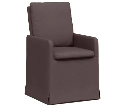 Ēdamkrēsli 2 Pcs Tumši Brūna 57 X 67 X 98 Cm Audums Vidaxl