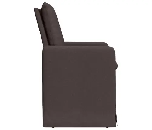 Ēdamkrēsli 2 Pcs Tumši Brūna 57 X 67 X 98 Cm Audums Vidaxl