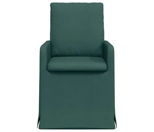 Ēdamkrēsli 2 Pcs Tumši Zaļa 57 X 67 X 98 Cm Audums Vidaxl