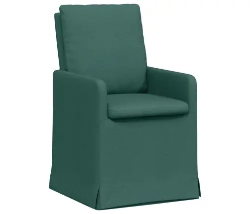 Ēdamkrēsli 2 Pcs Tumši Zaļa 57 X 67 X 98 Cm Audums Vidaxl