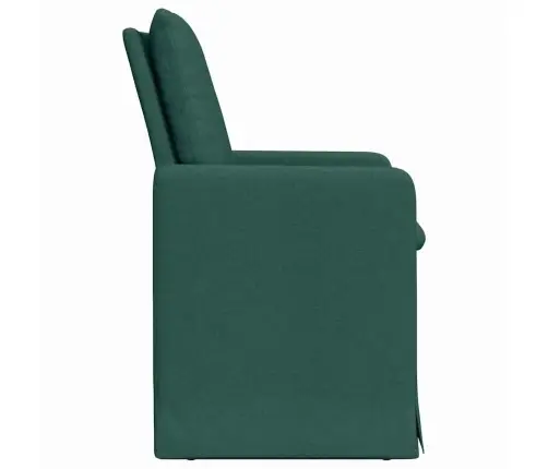 Ēdamkrēsli 2 Pcs Tumši Zaļa 57 X 67 X 98 Cm Audums Vidaxl