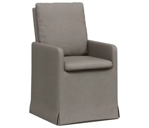 Ēdamkrēsli 2 Pcs Pelēkbrūna 57 X 67 X 98 Cm Audums Vidaxl