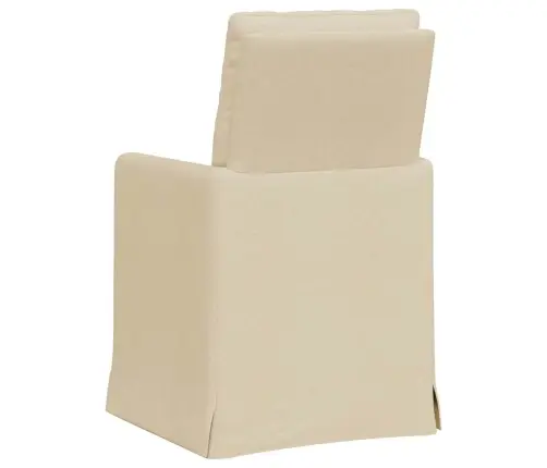 Valgomojo Kėdės 2 Pcs Kreminė 57 X 67 X 98 Cm Audinys