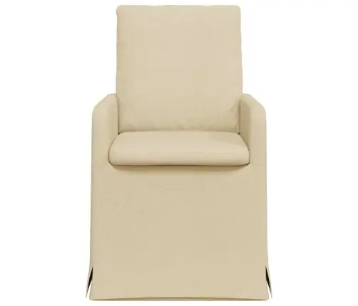 Valgomojo Kėdės 2 Pcs Kreminė 57 X 67 X 98 Cm Audinys