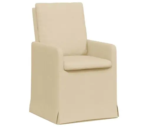 Valgomojo Kėdės 2 Pcs Kreminė 57 X 67 X 98 Cm Audinys