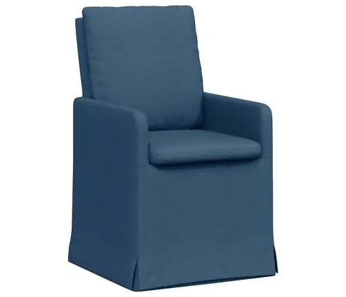 Söögitoa Toolid 2 Pcs Sinine 57 X 67 X 98 Cm Kangas