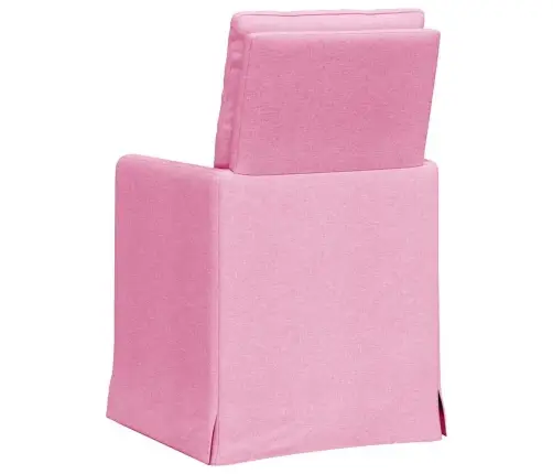 Valgomojo Kėdės 2 Pcs Rožinė 57 X 67 X 98 Cm Audinys