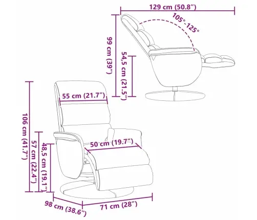 Lamamistool Valge 98 X 71 X 106 Cm Pu