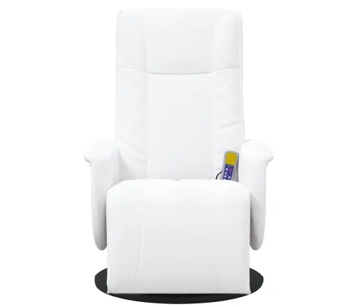 Masāžas Atzveltnes Krēsls Balts 71 X 90 X 105 Cm Pvc Vidaxl