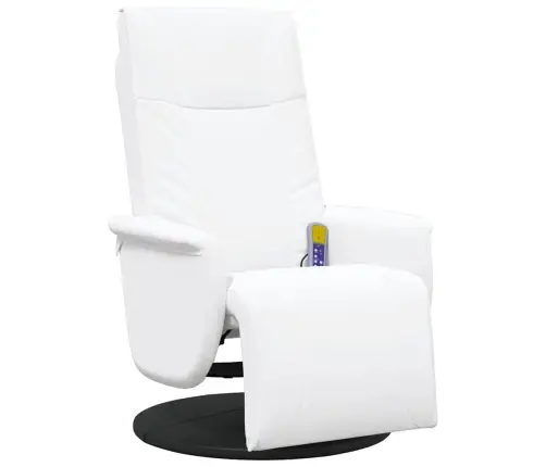 Masāžas Atzveltnes Krēsls Balts 71 X 90 X 105 Cm Pvc Vidaxl