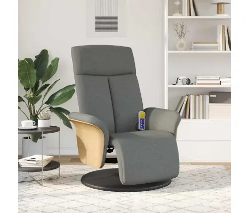 Masažinis Atlošiamasis Krėslas Tamsiai Pilka 79 X 87 X 104,5 Cm