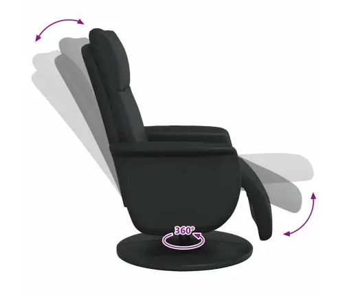 Masāžas Atzveltnes Krēsls Melna 71 X 90 X 105 Cm Mākslīgā Āda Vidaxl