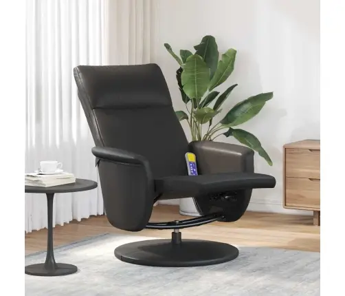 Masāžas Atzveltnes Krēsls Melna 71 X 90 X 105 Cm Mākslīgā Āda Vidaxl