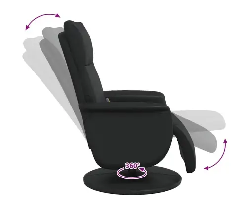 Masāžas Atzveltnes Krēsls Melna 71 X 90 X 105 Cm Mākslīgā Āda Vidaxl