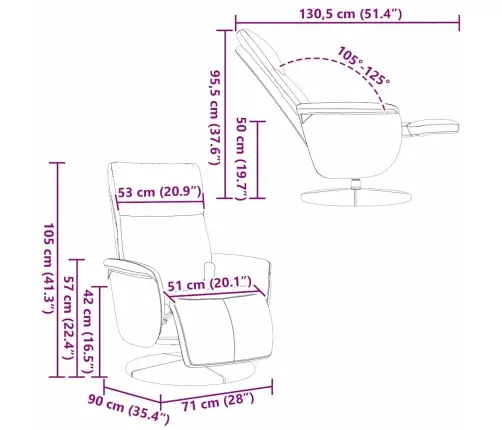 Masāžas Atzveltnes Krēsls Melna 71 X 90 X 105 Cm Mākslīgā Āda Vidaxl