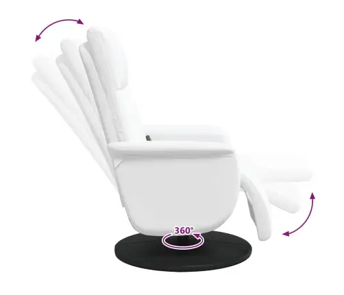 Masāžas Atzveltnes Krēsls Balts 71 X 90 X 105 Cm Mākslīgā Āda Vidaxl