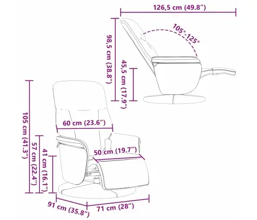 Masāžas Atzveltnes Krēsls Melna 91 X 71 X 105.5 Cm Samts Vidaxl
