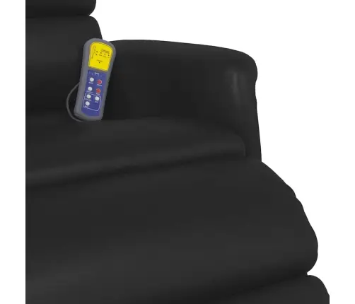 Masāžas Atzveltnes Krēsls Melna 71 X 98 X 106 Cm Mākslīgā Āda Vidaxl