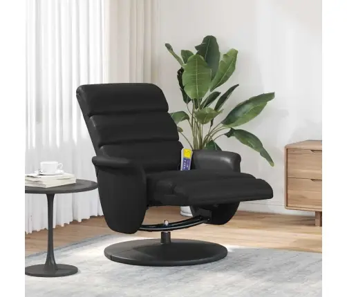 Masāžas Atzveltnes Krēsls Melna 71 X 98 X 106 Cm Mākslīgā Āda Vidaxl