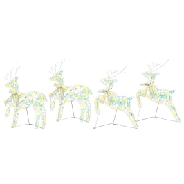 Led Ziemeļbrieži Su 80 Led 4 Pcs Daudzkrāsains Pet Vidaxl