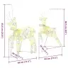 Led Ziemeļbrieži 6 Pcs Daudzkrāsains 64 X 42 X 15 Cm Pet Vidaxl
