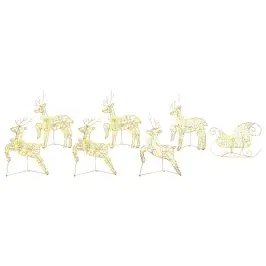 Led Elniai Su 40 Led 7 Pcs Auksinė Pet