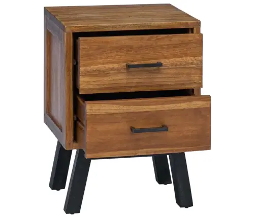 Naktsgaldiņš Brūna 40 X 35 X 55 Cm Ciets Tekša Koks Vidaxl