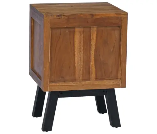 Naktsgaldiņš Brūna 40 X 35 X 55 Cm Ciets Tekša Koks Vidaxl