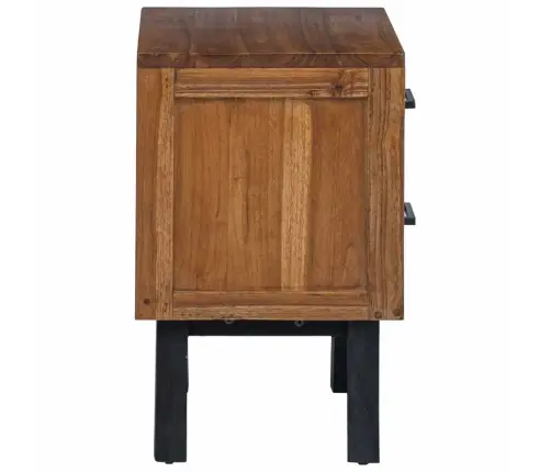 Naktsgaldiņš Brūna 40 X 35 X 55 Cm Ciets Tekša Koks Vidaxl