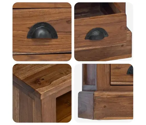 Oppbevaringsskap Natūrali 60 X 30 X 60 Cm Kieto Teka Medžio