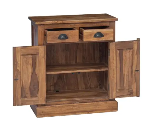 Skapītis Ar Atvilktni Brūna 65 X 30 X 75 Cm Ciets Tekša Koks Vidaxl