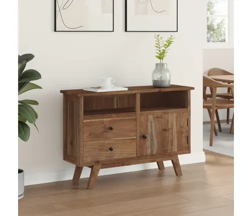 Kabalas Su Stalčių Natūrali 100 X 30 X 68 Cm Kieto Teka Medžio