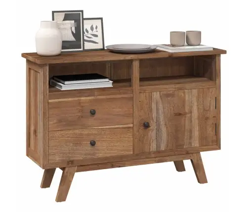 Kabalas Su Stalčių Natūrali 100 X 30 X 68 Cm Kieto Teka Medžio