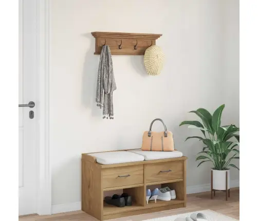 Sienas Pakaramais Dabiska 70 X 10 X 20 Cm Ciets Tekša Koks Vidaxl