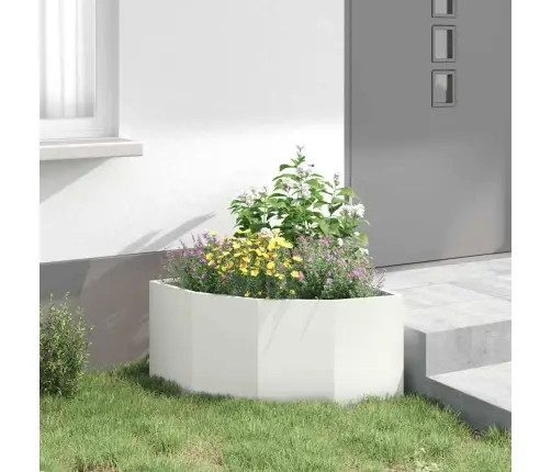 Kampinė Vazonas Balta 60 X 60 X 35 Cm Plienas
