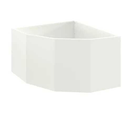 Kampinė Vazonas Balta 60 X 60 X 35 Cm Plienas