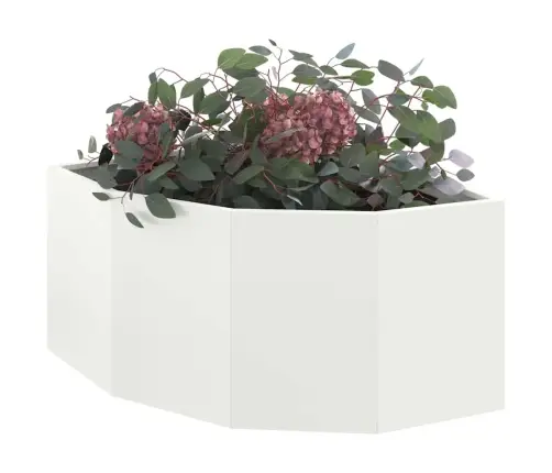 Kampinė Vazonas Balta 60 X 60 X 35 Cm Plienas