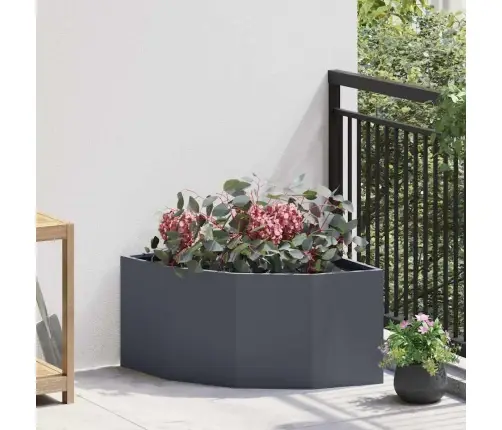 Stūra Stādītājs Antracīts 60 X 60 X 35 Cm Tērauds Vidaxl