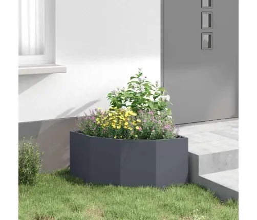 Stūra Stādītājs Antracīts 60 X 60 X 35 Cm Tērauds Vidaxl