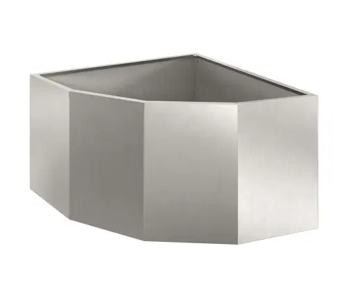 Stūra Stādītājs Sudraba 60 X 60 X 35 Cm Nerūsējošs Tērauds Vidaxl