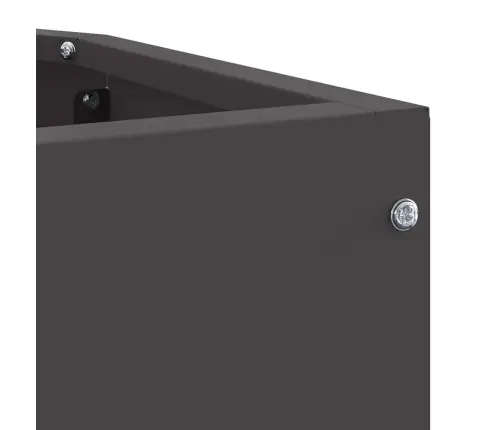 Stūra Stādītājs Melna 45 X 45 X 35 Cm Tērauds Vidaxl