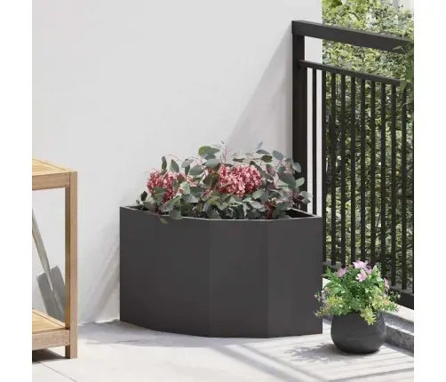 Stūra Stādītājs Melna 45 X 45 X 35 Cm Tērauds Vidaxl