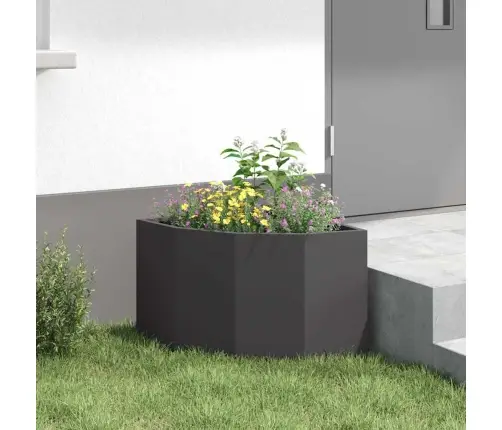 Stūra Stādītājs Melna 45 X 45 X 35 Cm Tērauds Vidaxl