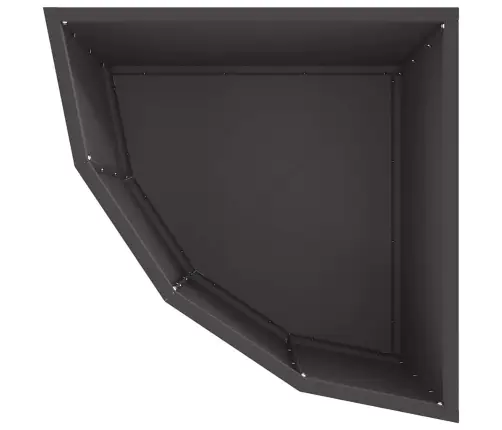 Stūra Stādītājs Melna 45 X 45 X 35 Cm Tērauds Vidaxl